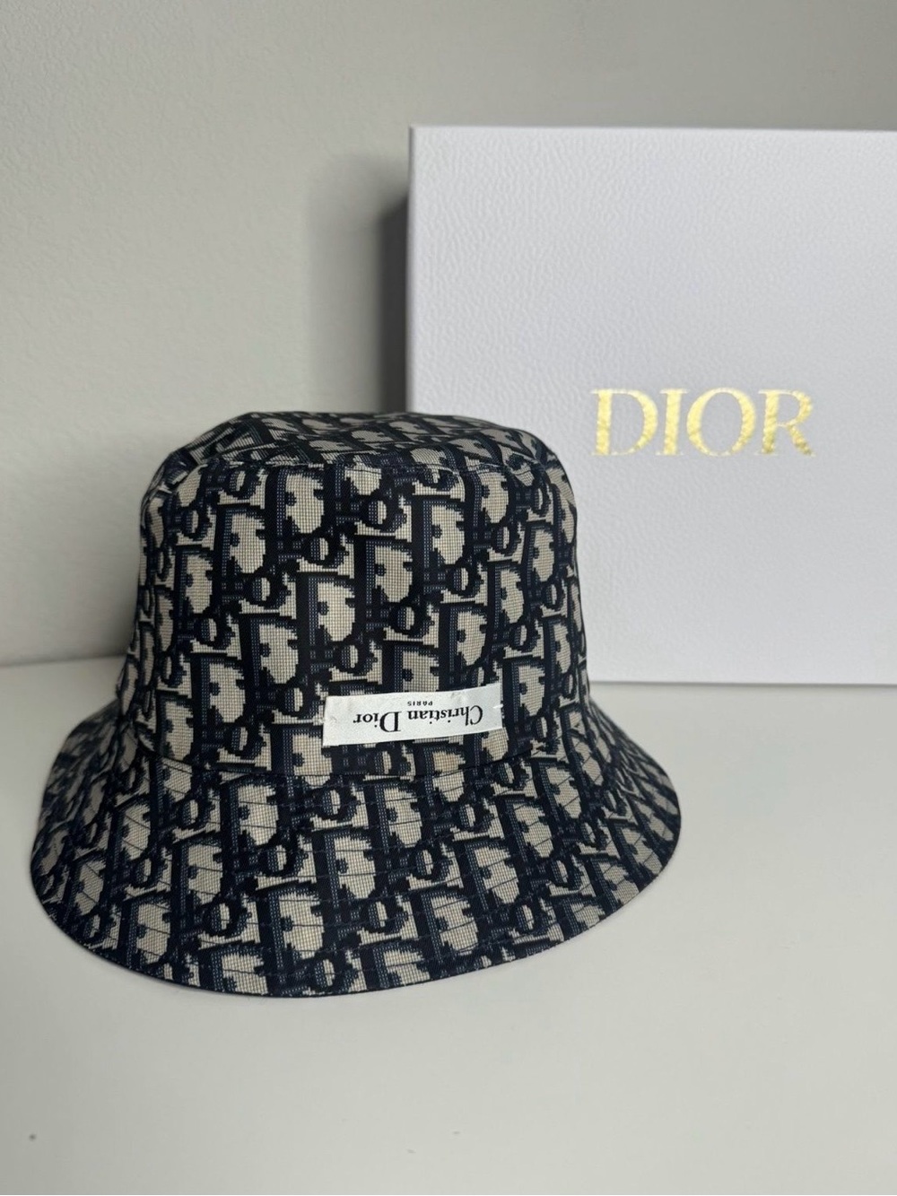 Authentic Dior Reversible Teddy-D Small Brim Bucket Hat